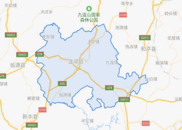 广东省河源市连平县邮编及其周边地区概述